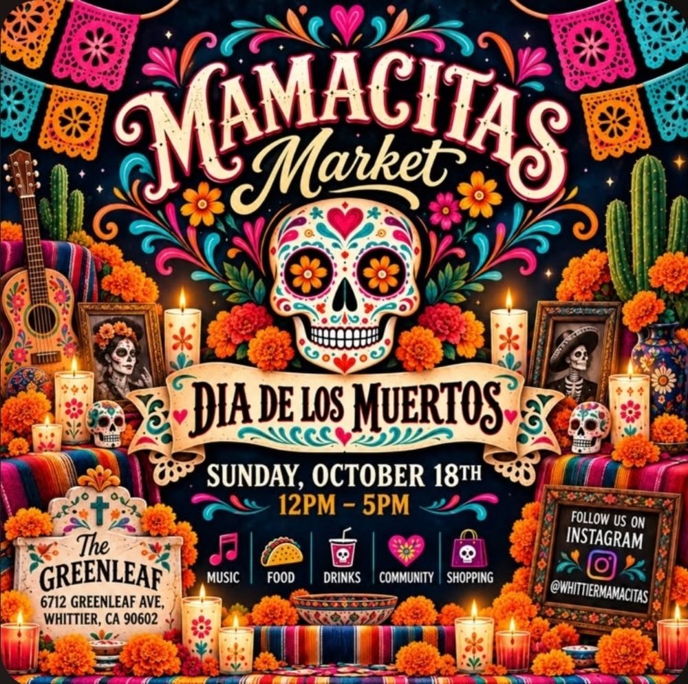 Mamacitas Market Día de los Muertos event flyer